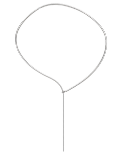 Lera Treyger x Anouk Yve sterling silver collar necklace with asymmetric balloon-shape and long chain drop