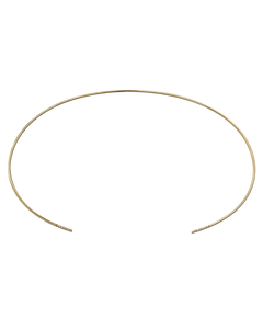 Lera Treyger Earth choker necklace in 14k yellow gold with pavé-diamond accents at both tips, 0.20ct, top-down studio