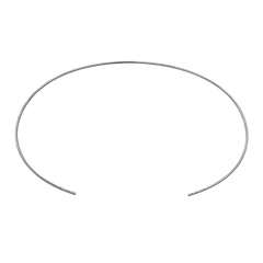 Earth choker necklace by Lera Treyger in 14k white gold, pavé-diamond detail at both tips, 0.20ct total, hi-key product photography