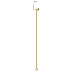 Lera Treyger MA 3 14k yellow gold threader earring at full length, ear hook, long snake chain, pear-diamond drop