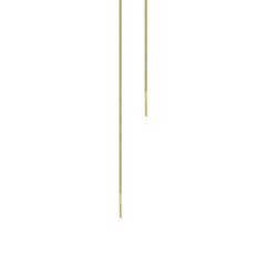 Lera Treyger N 21 threader earring in 14k yellow gold, fine chain with two solid bar ends