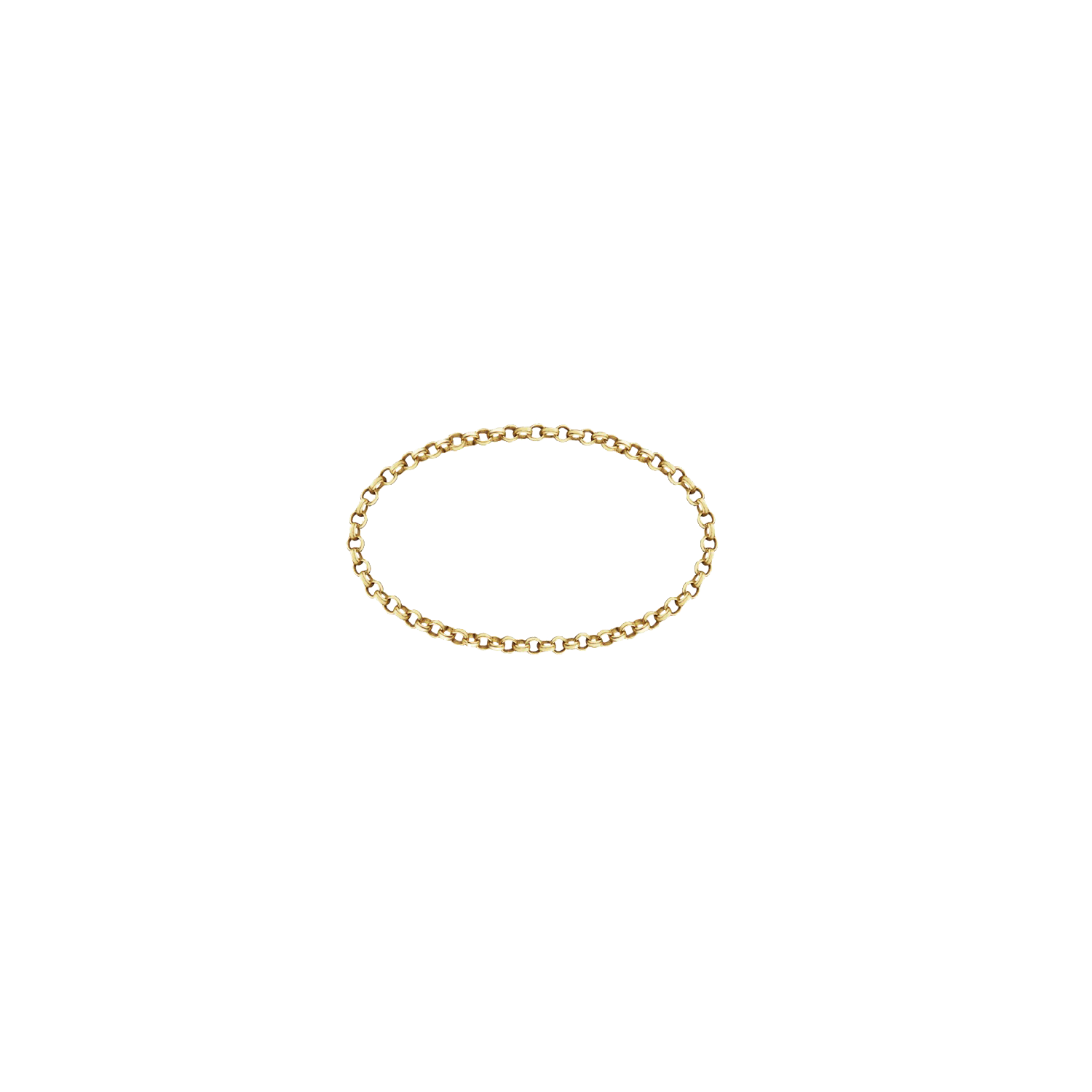 Lera Treyger N 6 ring in 14k yellow gold, delicate rolo chain link band, soft flexible design