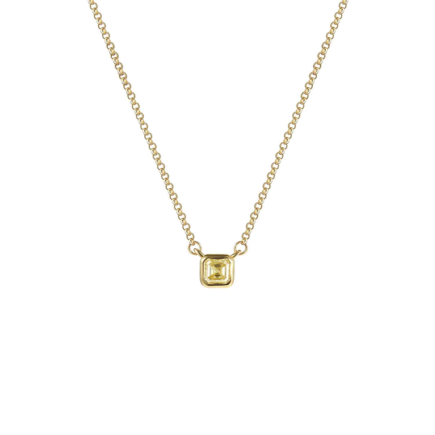 アクセサリー Latte Asscher Diamond Pendant in 14k Gold, Satori | Lera Treyger
